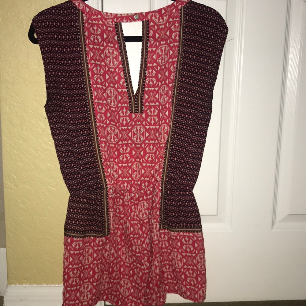 Forever 21 Red & Navy Tribal Print Romper - Picture 5 of 5